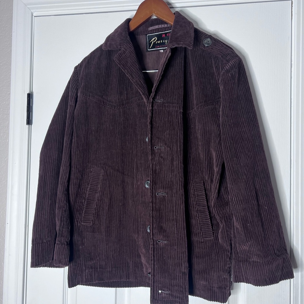 Dark Brown Corduroy women’s jacket - Large